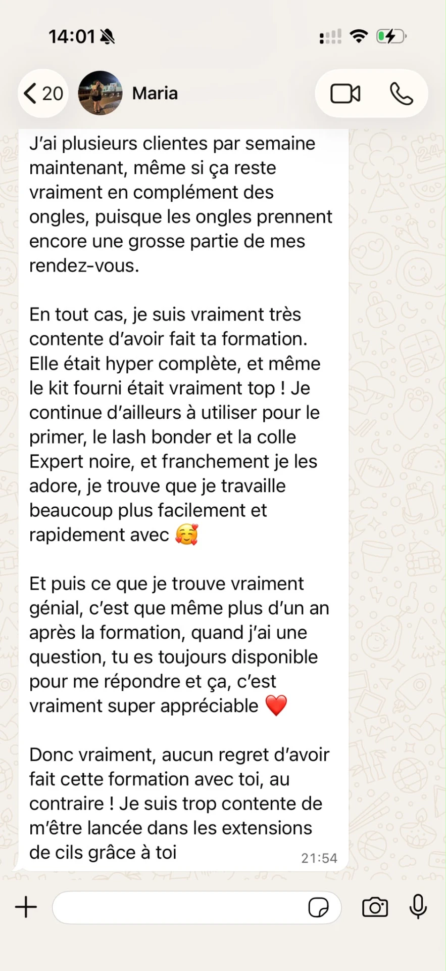 Témoignage d'élève 4