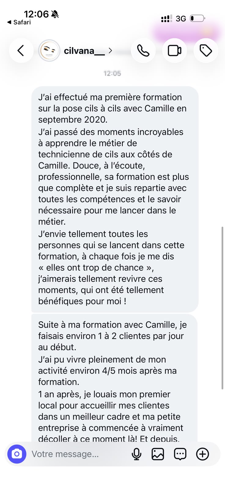 Témoignage d'élève 6
